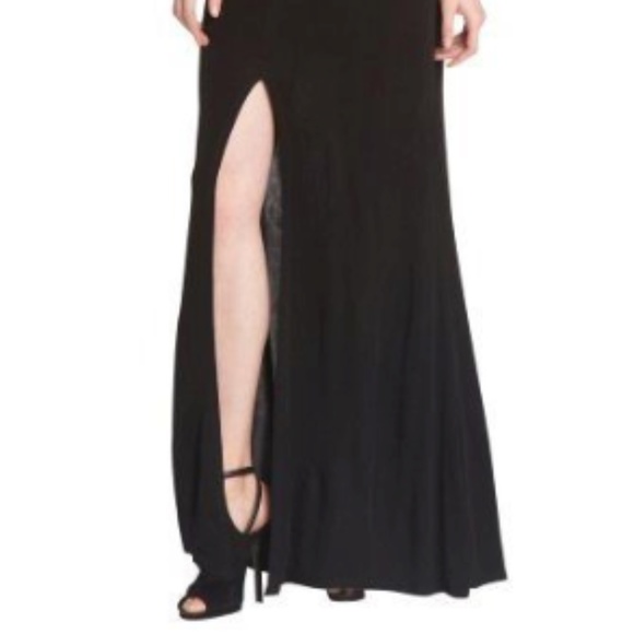 NWT ABS by Allen Schwartz Black Cutout Gown Sm / 6 - Picture 2 of 2